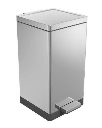 Simplykleen 30l Square Stainless Steel Step Trash Can In Silver