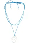 Simuero Espiral Necklace In Silver & Blue