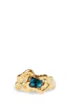 Simuero Ola Blue Ring In Gold