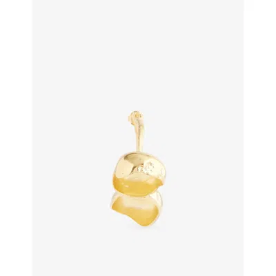 Simuero Womens Cerezas 18ct Yellow Gold Vermeil Earrings