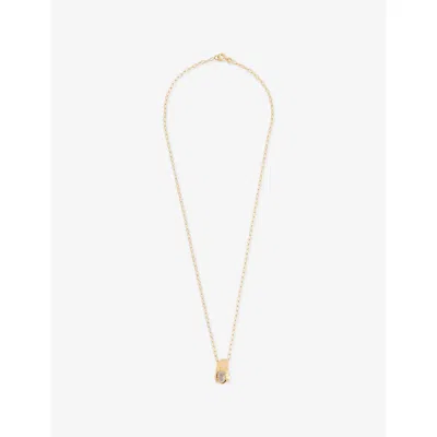 Simuero Womens Gold Junio Moonstone Gem Sterling Silver Necklace