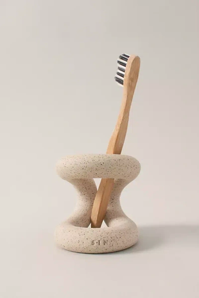 Sin Ceramic Ood Toothbrush Holder In Beige