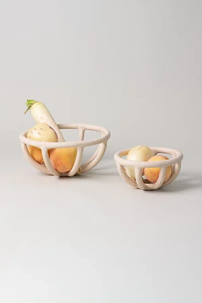 Sin Ceramic Prong Fruit Bowl In Sand At Urban Outfitters In Multi