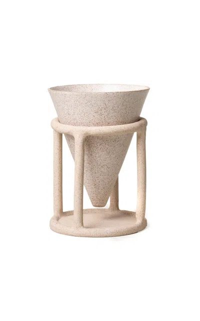 Sin Ceramic Stoneware Table Planter In Neutral