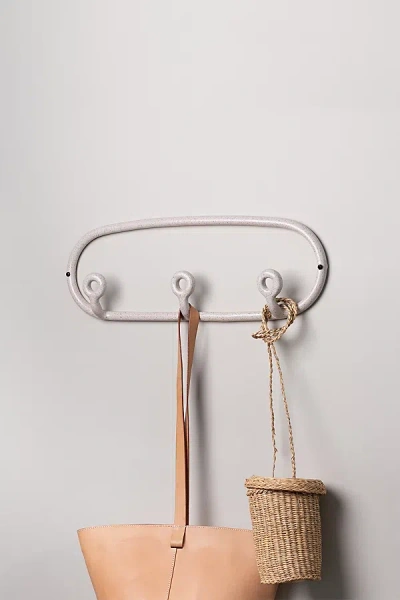 Sin Ceramic Trio Multi-hook Coat Rack Jacket In Pebble At Urban Outfitters