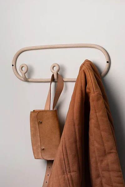 Sin Ceramic Trio Multi-hook Coat Rack Jacket In Sand At Urban Outfitters