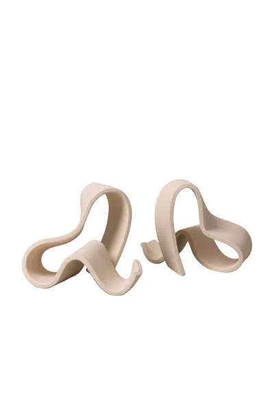 Sin Fettu Bookends Set Of 2 In Bone