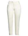 Sinä  Ja??? Sinä Ja??? Woman Pants Ivory Size 10 Cotton, Elastane In White