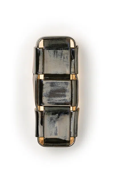 Sin Stria 3 Sconce In Black