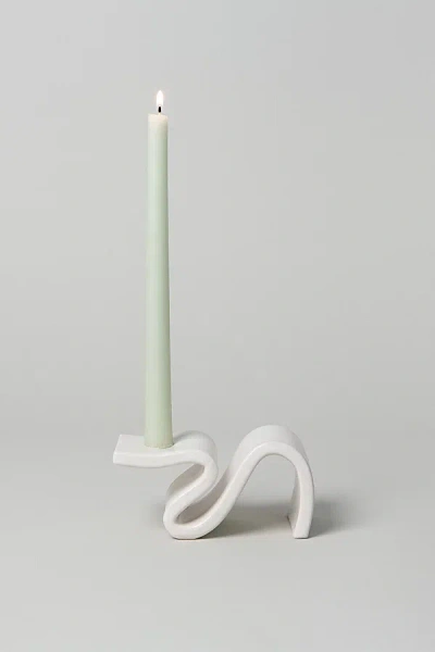 SIN WEI CERAMIC CANDLESTICK IN CREAM AT URBAN OUTFITTERS