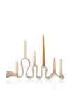 Sin Weylyn Ceramic Candelabra In Off-white