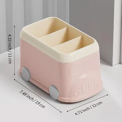 Sinachi Pen Pencil Holder For Desk 3 Slots, Cute Car Gifts Desk Organizer Marker Makeup Brush Holders Worksp In Multi