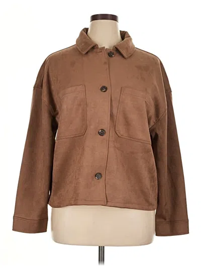 Pre-owned Sincerely Jules 3/4 Sleeve Blouse In Brown