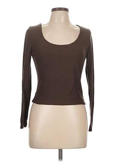 Pre-owned Sincerely Jules 3/4 Sleeve T-shirt In Brown
