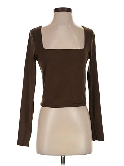 Pre-owned Sincerely Jules 3/4 Sleeve T-shirt In Brown