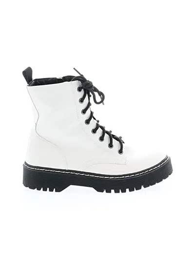 Pre-owned Sincerely Jules Ankle Boots In White