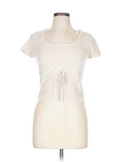 Pre-owned Sincerely Jules Cardigan Sweater In White