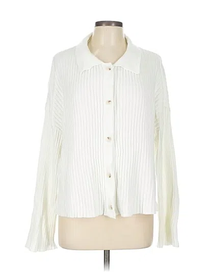 Pre-owned Sincerely Jules Cardigan Sweater In White