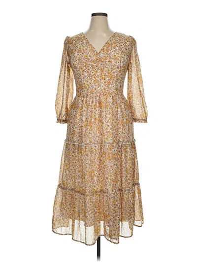 Pre-owned Sincerely Jules Casual Dress In Gold
