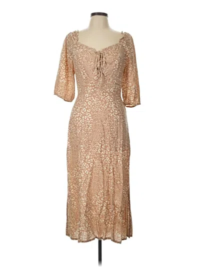 Pre-owned Sincerely Jules Cocktail Dress In Tan