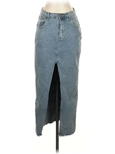 Pre-owned Sincerely Jules Denim Skirt In Blue