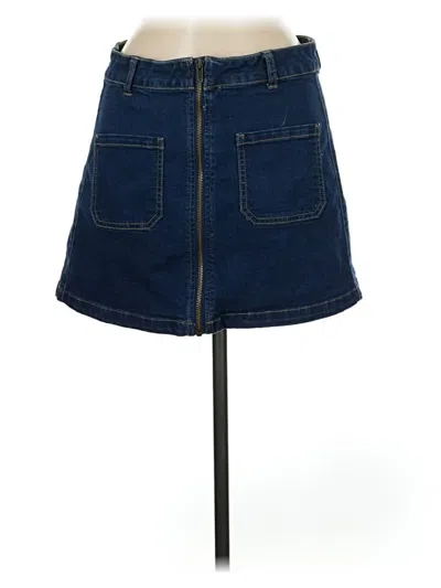 Pre-owned Sincerely Jules Denim Skirt In Blue
