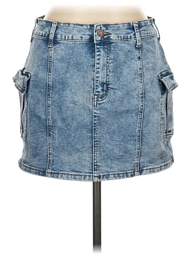 Pre-owned Sincerely Jules Denim Skirt In Blue