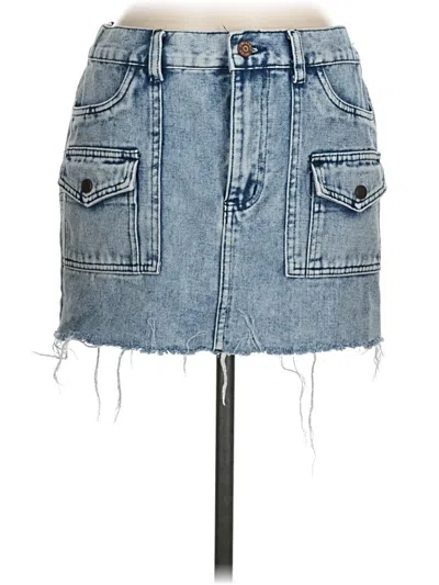 Pre-owned Sincerely Jules Denim Skirt In Blue