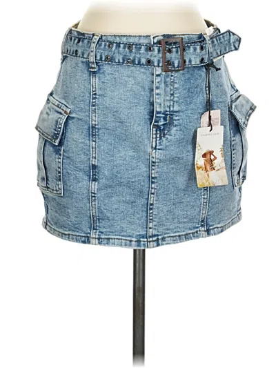 Sincerely Jules Denim Skirt In Blue
