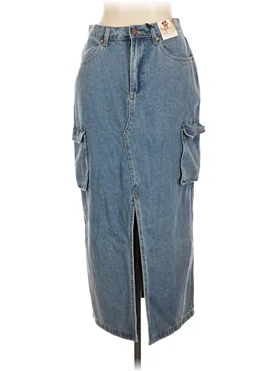 Pre-owned Sincerely Jules Denim Skirt In Blue