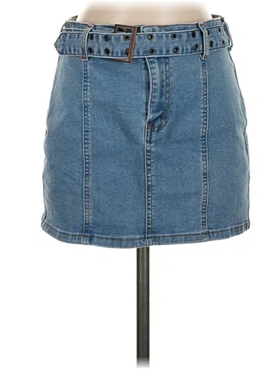 Pre-owned Sincerely Jules Denim Skirt In Blue