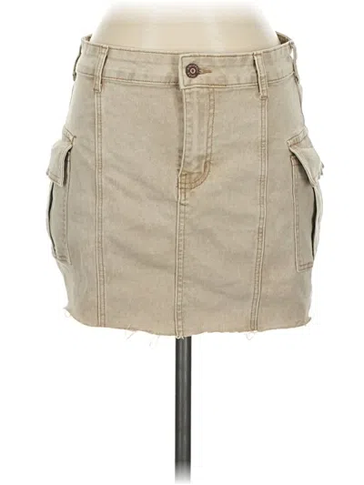 Pre-owned Sincerely Jules Denim Skirt In Brown