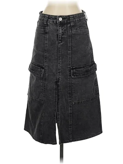 Pre-owned Sincerely Jules Denim Skirt In Gray
