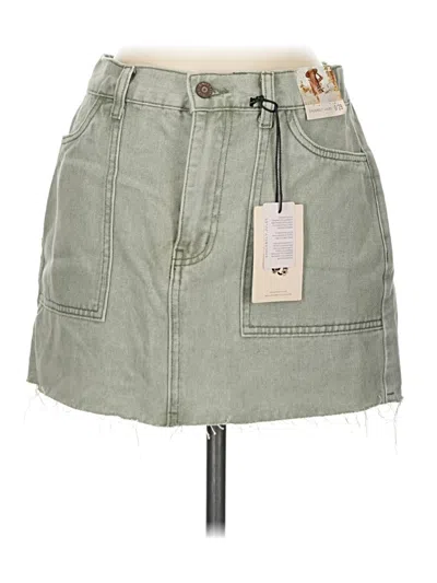 Sincerely Jules Denim Skirt In Green