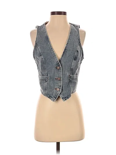 Sincerely Jules Denim Vest In Gray