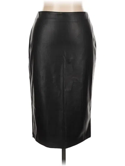 Pre-owned Sincerely Jules Faux Leather Skirt In Black