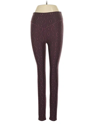 Pre-owned Sincerely Jules For Bandier Leggings In Burgundy