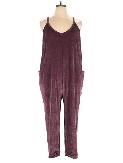 Pre-owned Sincerely Jules Jumpsuit In Burgundy