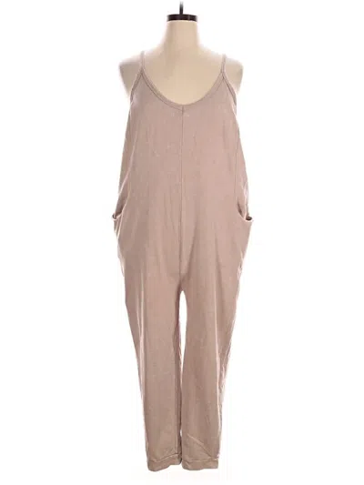 Pre-owned Sincerely Jules Jumpsuit In Tan