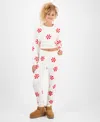 Sincerely Jules Planet Heart Juniors' Teddy-knit Jogger Pants In White