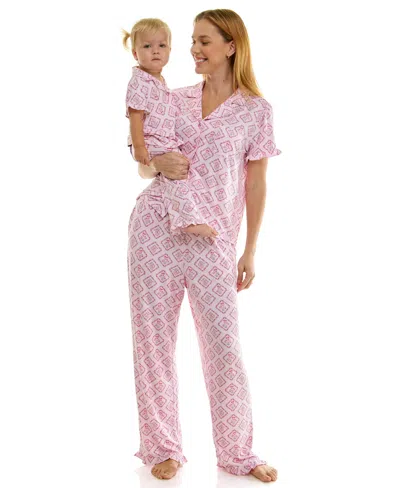 Sincerely Jules Kid's Mommy And Me Notch Collar Shirt & Pants, 2-piece Set In Purple