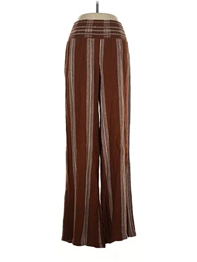 Pre-owned Sincerely Jules Linen Pants In Brown
