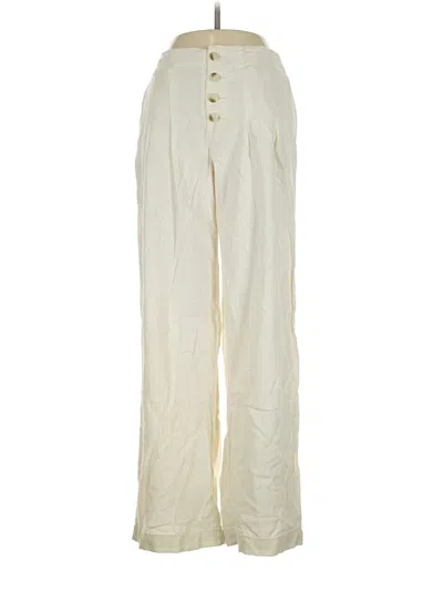 Pre-owned Sincerely Jules Linen Pants In White