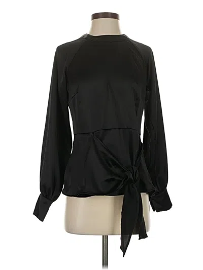 Pre-owned Sincerely Jules Long Sleeve Blouse In Black