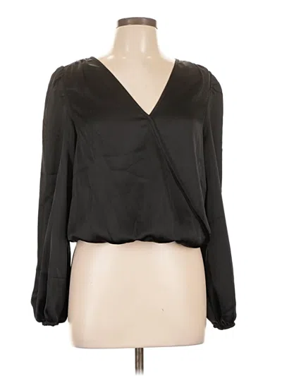 Pre-owned Sincerely Jules Long Sleeve Blouse In Black