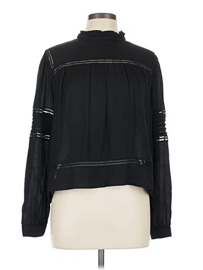 Pre-owned Sincerely Jules Long Sleeve Blouse In Black