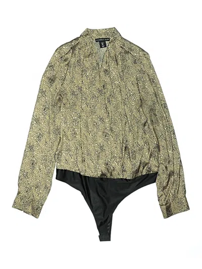 Pre-owned Sincerely Jules Long Sleeve Blouse In Gold
