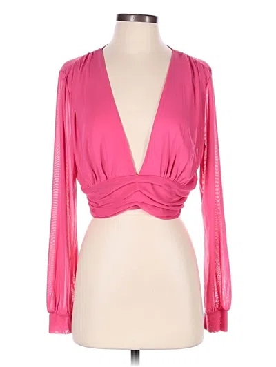 Pre-owned Sincerely Jules Long Sleeve Blouse In Pink