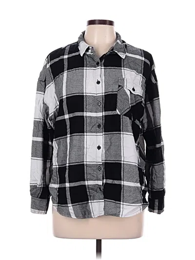 Pre-owned Sincerely Jules Long Sleeve Button Down Shirt In Black