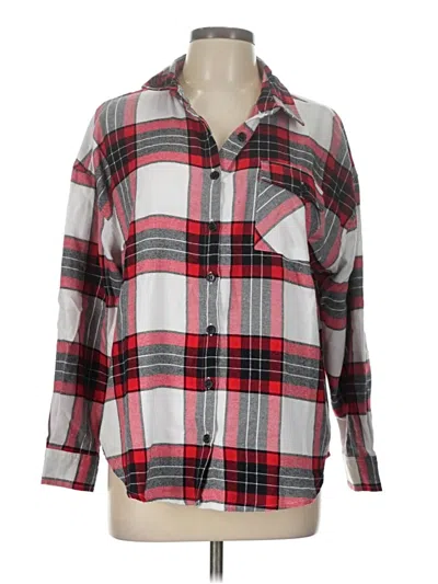 Pre-owned Sincerely Jules Long Sleeve Button Down Shirt In Red